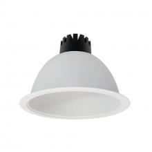 Nora NC3-81L127FMPW/EMI - 8" Sapphire III Round Open Reflector for Integral EM Test Switch, 900lm, 2700K, Flood Optic,