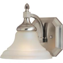 Maxim 10156FTSN - One Light Satin Nickel Frosted Glass Bathroom Sconce