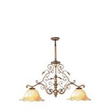 Maxim 12140CCGU - Two Light Gold Umber Caramel Cream Glass Island Light