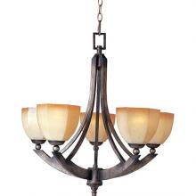 Maxim 12305KLFN - Five Light Karmel Glass Up Chandelier