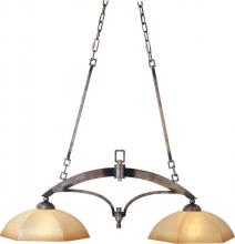 Maxim 12308KLFN - Two Light Karmel Glass Island Light