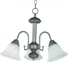 Maxim 2697MRPE - Three Light Pewter Down Chandelier