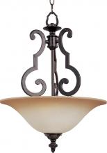 Maxim 2931LTKB - Two Light Kentucky Bronze Latte Glass Up Pendant