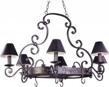 Maxim 7756KB - Eight Light Kentucky Bronze Up Chandelier