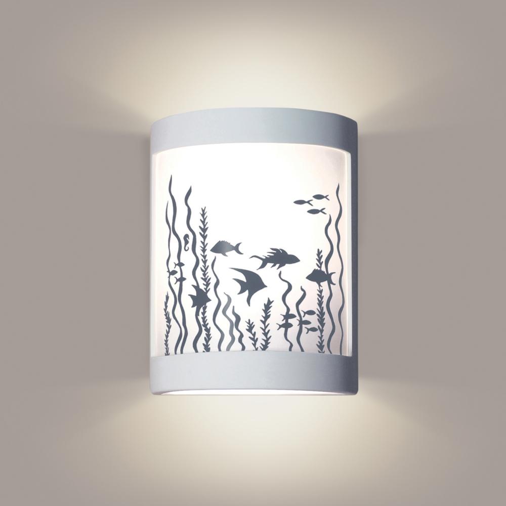 Hanama Bay Wall Sconce: Lichen (Wet Sealed Top)