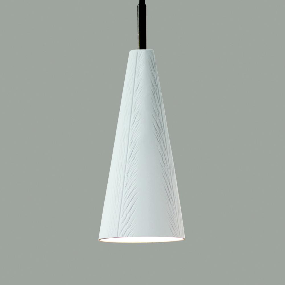 Fossil Mini Pendant: Clay (Black Cord & Canopy)