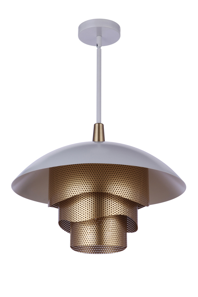 LED 1 Light 19" Dome with Mesh Tiers Pendant