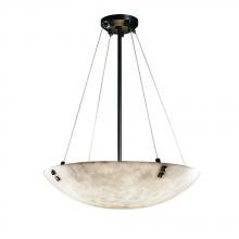 Justice Design Group CLD-9662-35-MBLK-F2 - 24" Pendant Bowl w/ Pair Square Finials