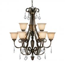 Golden 2303-GL9 MC - Highland Park 2 Tier Chandelier in the Mahoga