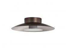 Golden 6400-FM12 CS-SAN - Luma LED Flush Mount - 12" in Coffee Silver with Sand Nickel Shade