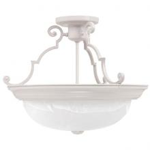 Capital 2717MW - Three Light Matte White Bowl Semi-Flush Mount