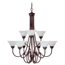 Capital 3229VB - Nine Light Vintage Bronze Up Chandelier