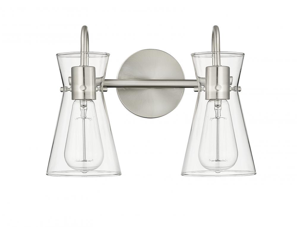 Camellia 13.5" Wide 2-Light Vanity - Polished Nickel
